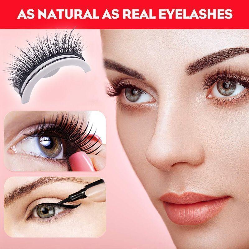 Réutilisable 3D Vison Cils Naturels Faux Cils Auto-adhésif Faux Colle-livraison Cils Maquillage Extension de Cils Cils De Soie