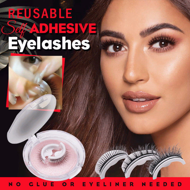 Réutilisable 3D Vison Cils Naturels Faux Cils Auto-adhésif Faux Colle-livraison Cils Maquillage Extension de Cils Cils De Soie