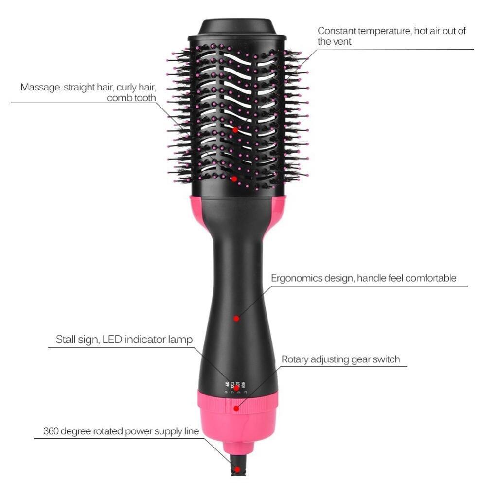 Single Stage Electric Hair Dryer Comb Comb Multifunctional Hair Straightener Curling 