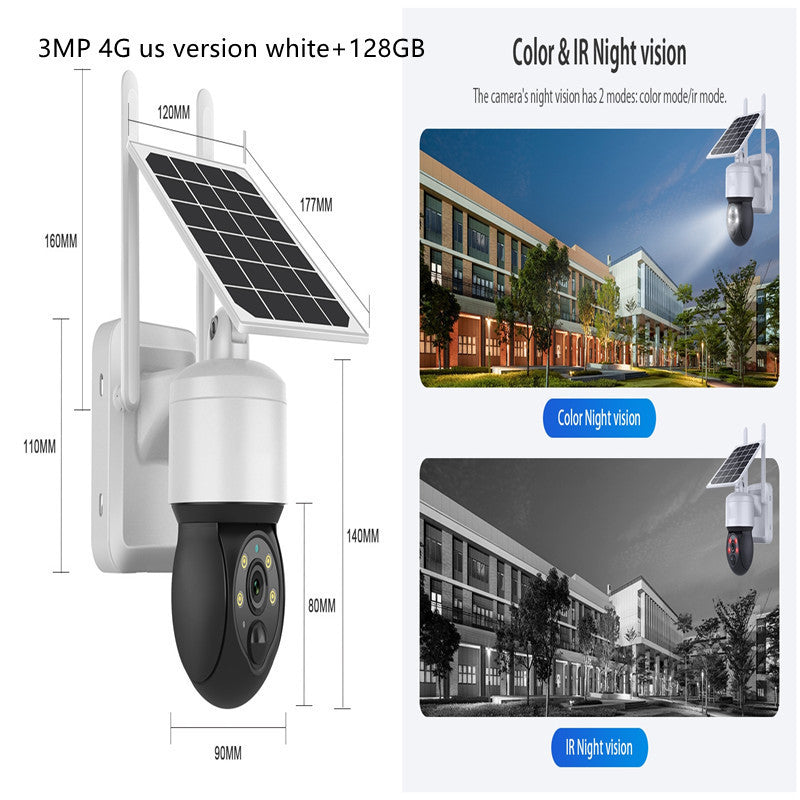 4G Solar Monitoring Camera Wireless Wifi Outdoor Remote HD Night Vision