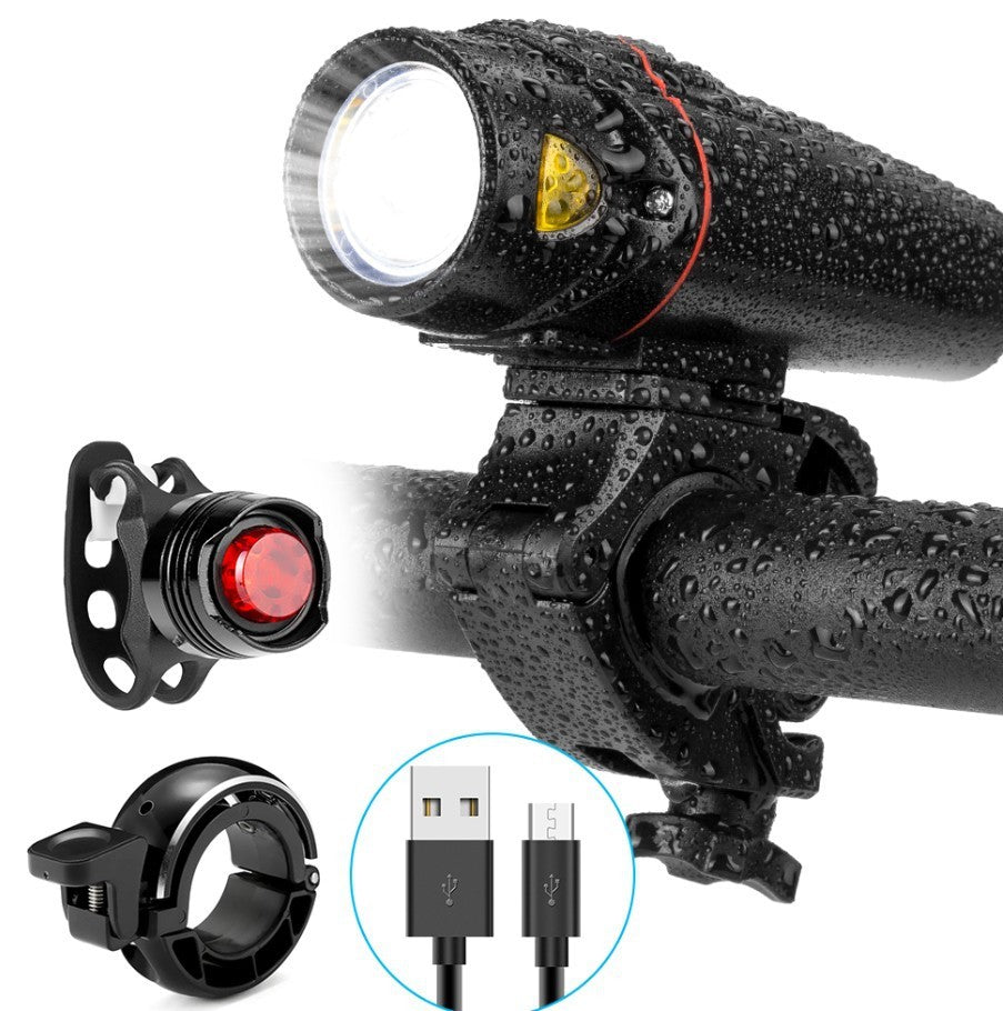 Nouveau Vélo Lumière USB Rechargeable Phare Feu arrière