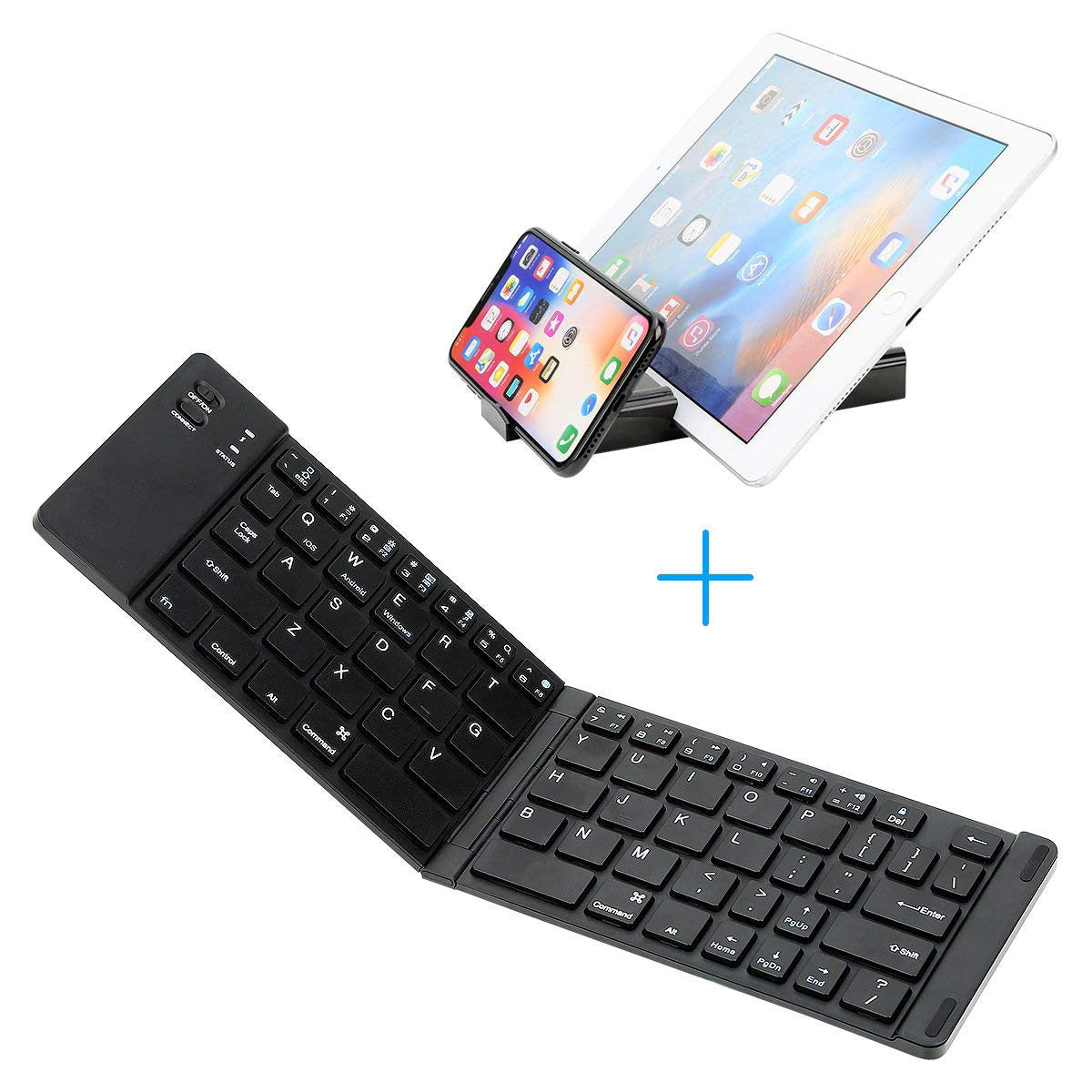 Pliant En Métal Bluetooth Pliable Clavier Mini Bluetooth Sans Fil