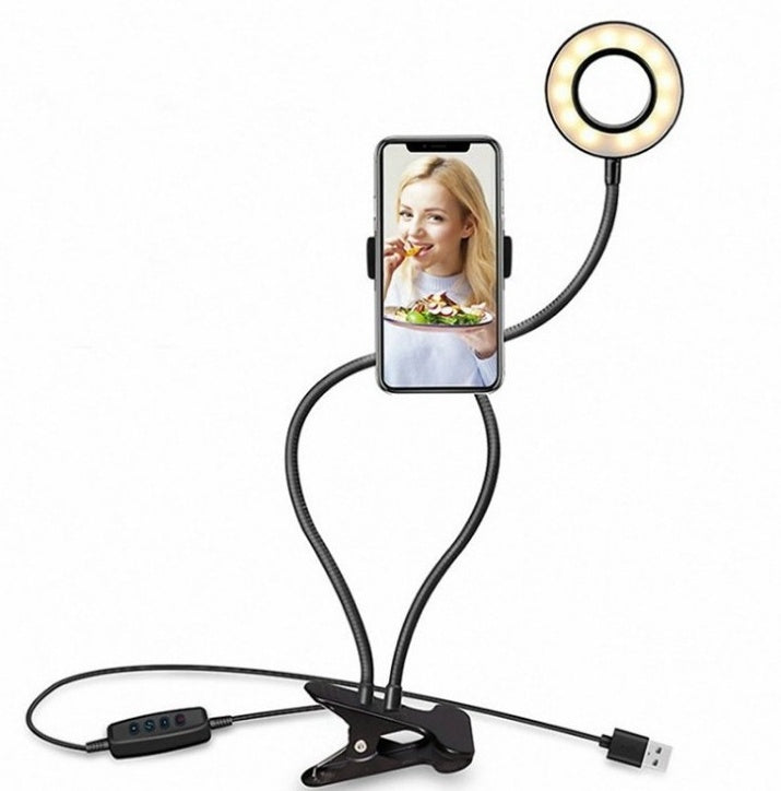 LED Selfie Anneau Lumière pour Vivre Réglable Maquillage Light-8cm Stand