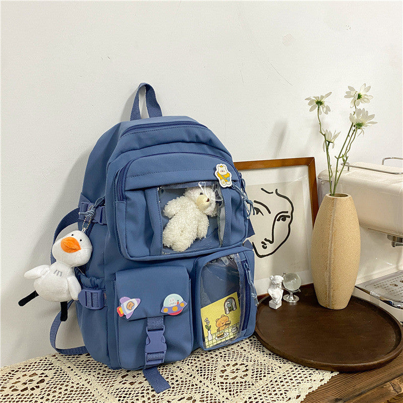 Casual Grand-capacité Sac D'école Harajuku Style Sac À Dos pour Moyen et Élèves du Secondaire