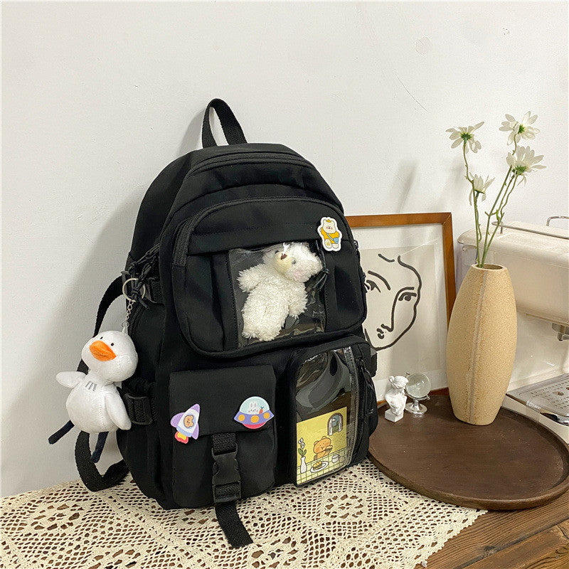 Casual Grand-capacité Sac D'école Harajuku Style Sac À Dos pour Moyen et Élèves du Secondaire