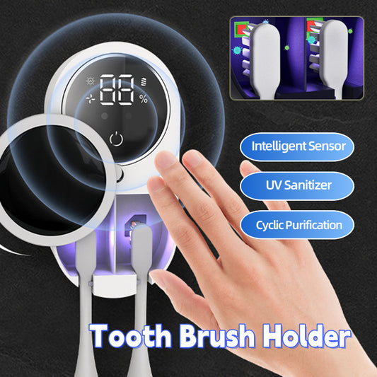 Stérilisateur double UV intelligent Séchage d'air Porte-brosse à dents mural