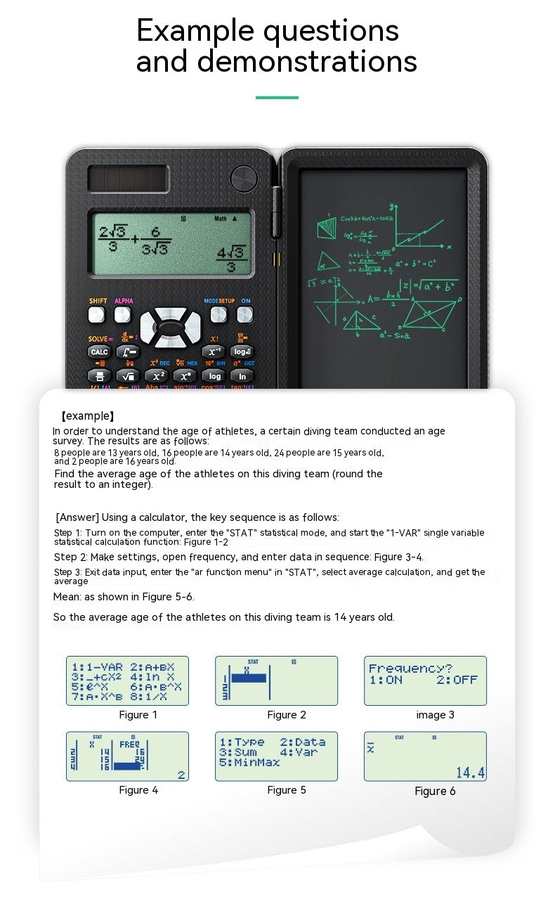 Calculatrice de fonction d'apprentissage Petite tablette d'écriture manuscrite