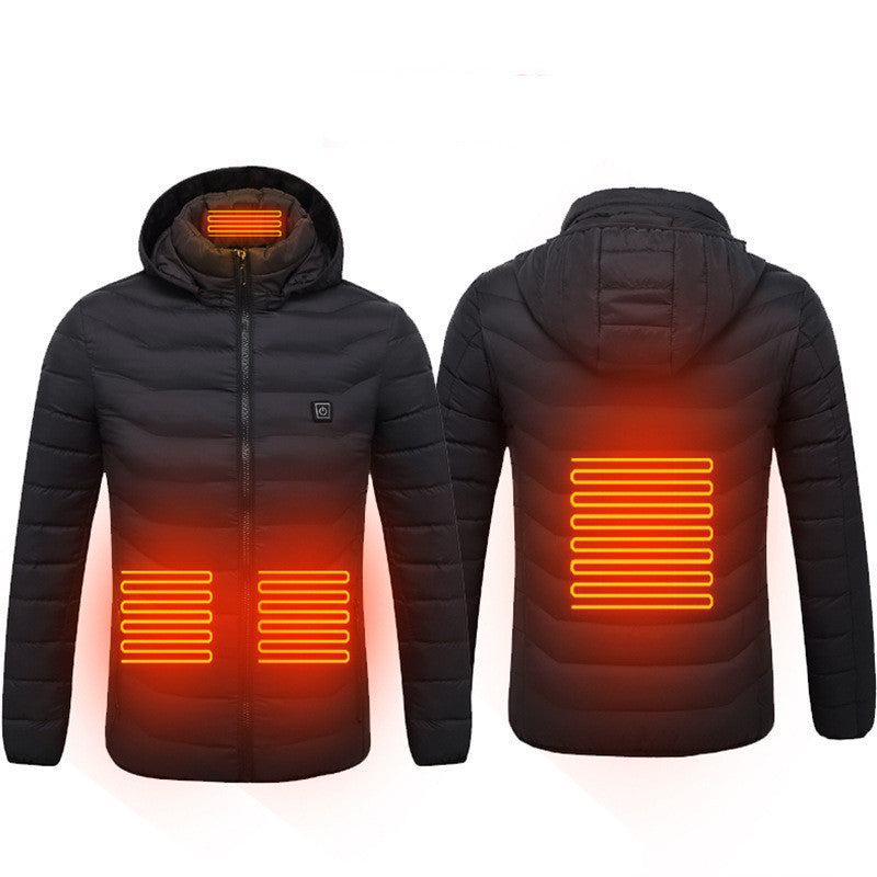 Nouveau Chauffée Veste Manteau USB Électrique Veste Coton Manteau Chauffage Thermique Vêtements Chauffage Gilet Hommes de Vêtements D'hiver