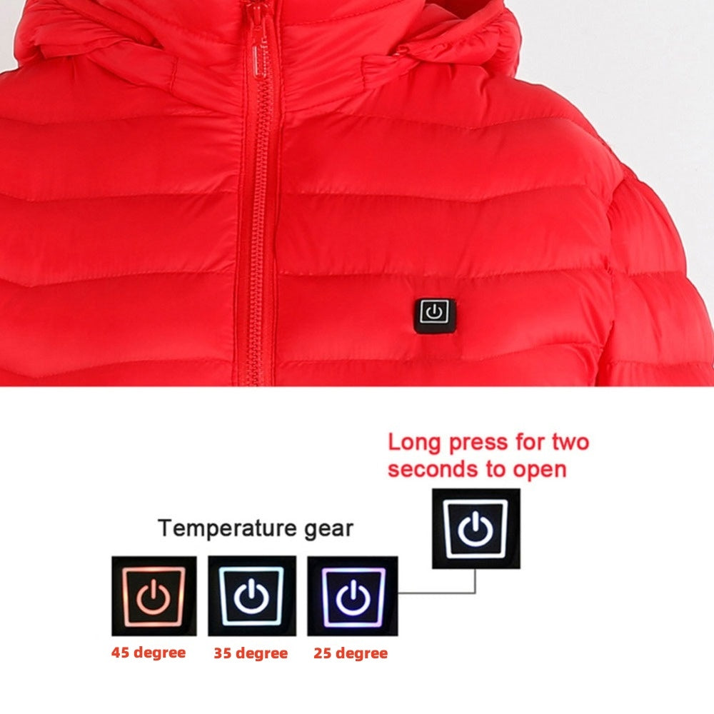 Nouveau Chauffée Veste Manteau USB Électrique Veste Coton Manteau Chauffage Thermique Vêtements Chauffage Gilet Hommes de Vêtements D'hiver