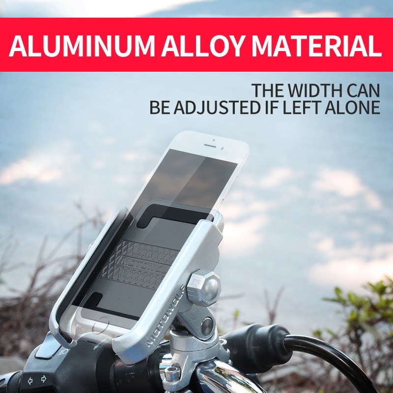 DEROACE Support de téléphone pour vélo Support universel Support de téléphone Support de guidon Véhicule électrique Porte-téléphones en alliage d'aluminium