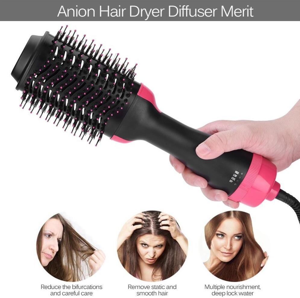 Single Stage Electric Hair Dryer Comb Comb Multifunctional Hair Straightener Curling 