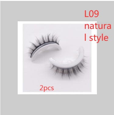 Réutilisable 3D Vison Cils Naturels Faux Cils Auto-adhésif Faux Colle-livraison Cils Maquillage Extension de Cils Cils De Soie