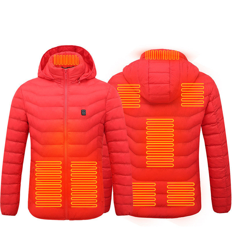 Nouveau Chauffée Veste Manteau USB Électrique Veste Coton Manteau Chauffage Thermique Vêtements Chauffage Gilet Hommes de Vêtements D'hiver