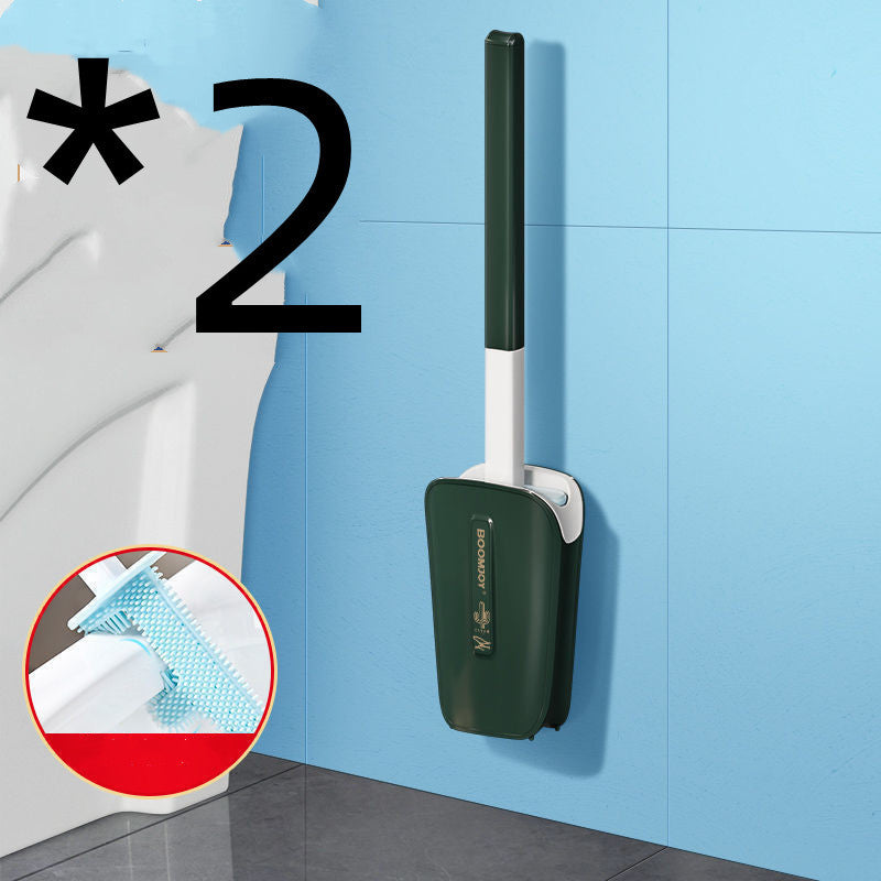 Toilet Brush Household No Dead Corner Bathroom With Bucket Wall Mounted