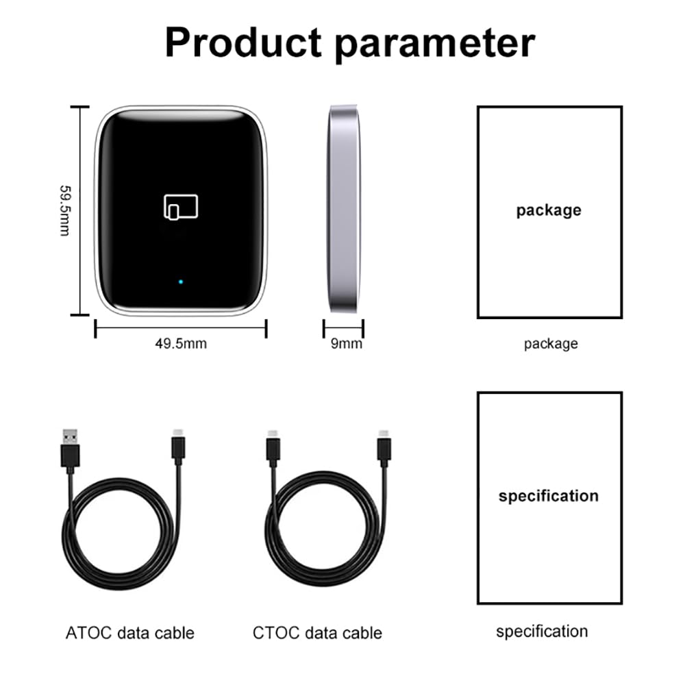 Adaptador inalámbrico para Android Auto 2 en 1 y CarPlay inalámbrico, Adaptador inalámbrico para CarPlay Adaptador inalámbrico para Android Auto Carplay Box Convertir cableado a inalámbrico para iOS Android Auto 2017+