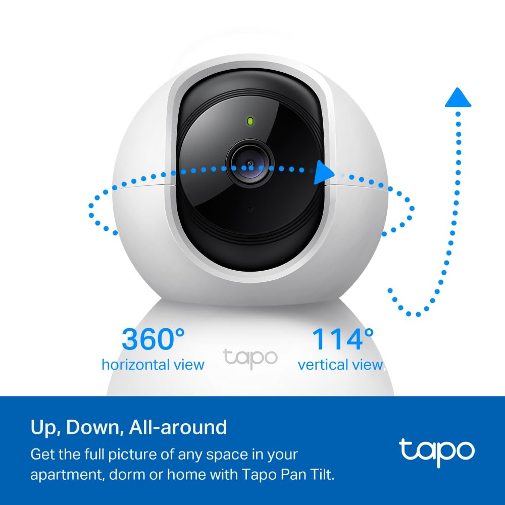 Tapo C210 Cámara de Vigilancia WiFi Interior 2K (3MP), Detección de Personas, Audio Bidireccional, Compatible con Alexa y Google Assistant, para Bebés/Mascotas