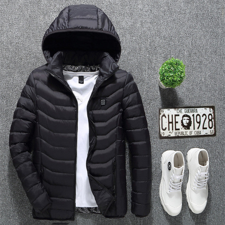 Nouveau Chauffée Veste Manteau USB Électrique Veste Coton Manteau Chauffage Thermique Vêtements Chauffage Gilet Hommes de Vêtements D'hiver