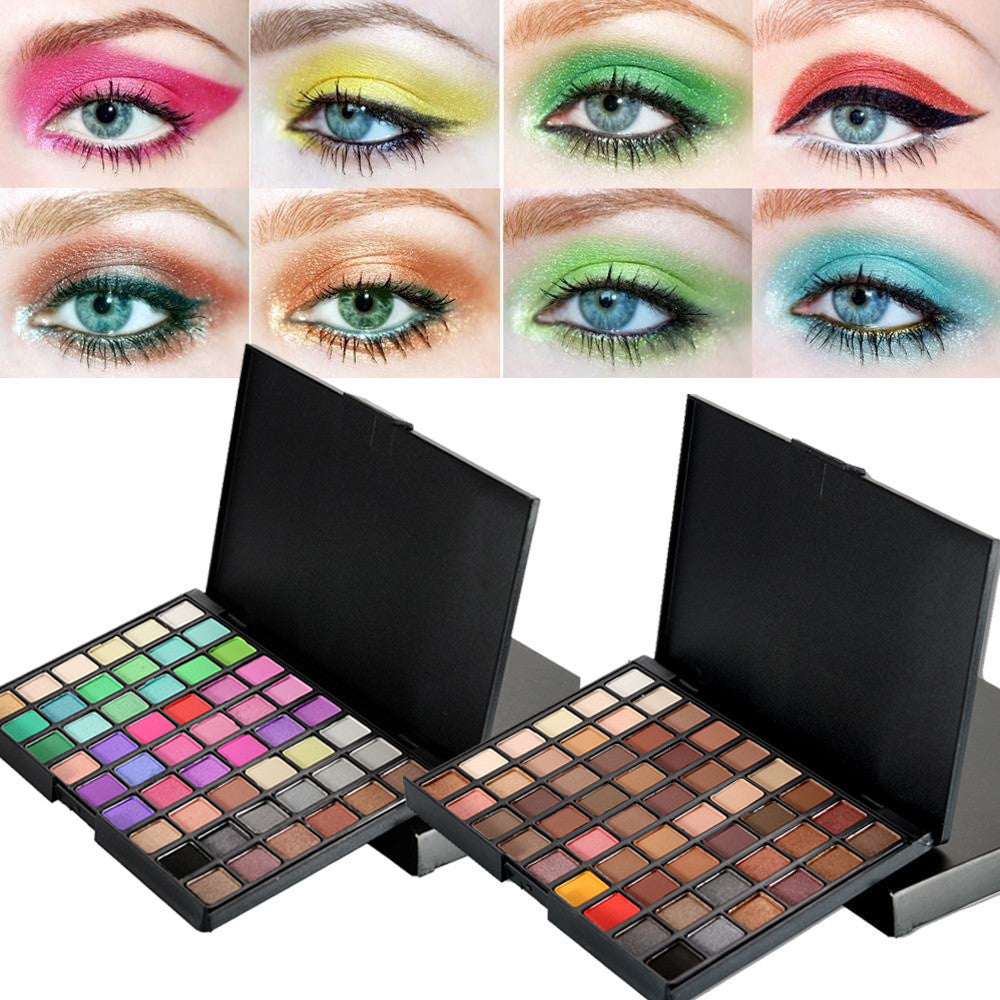 Portable Professionnel 54 Couleurs Ombre À Paupières de Mode De Palette Cosmétique Poudre Fard À Paupières Palette Maquillage Naturel Shimmer Mat Ensemble