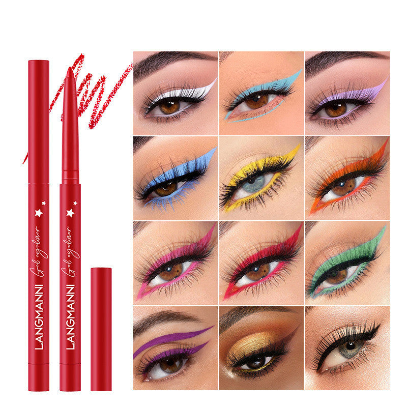 12-couleur Eyeliner Set Détient Maquillage Sans Bavure