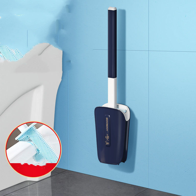 Toilet Brush Household No Dead Corner Bathroom With Bucket Wall Mounted