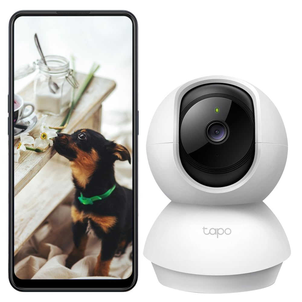 Tapo C210 Cámara de Vigilancia WiFi Interior 2K (3MP), Detección de Personas, Audio Bidireccional, Compatible con Alexa y Google Assistant, para Bebés/Mascotas