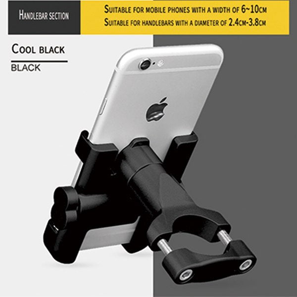 DEROACE Support de téléphone pour vélo Support universel Support de téléphone Support de guidon Véhicule électrique Porte-téléphones en alliage d'aluminium