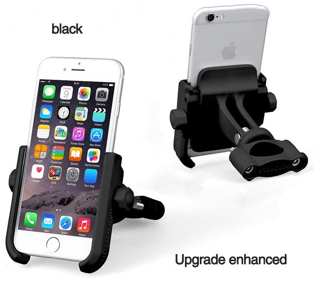 DEROACE Support de téléphone pour vélo Support universel Support de téléphone Support de guidon Véhicule électrique Porte-téléphones en alliage d'aluminium