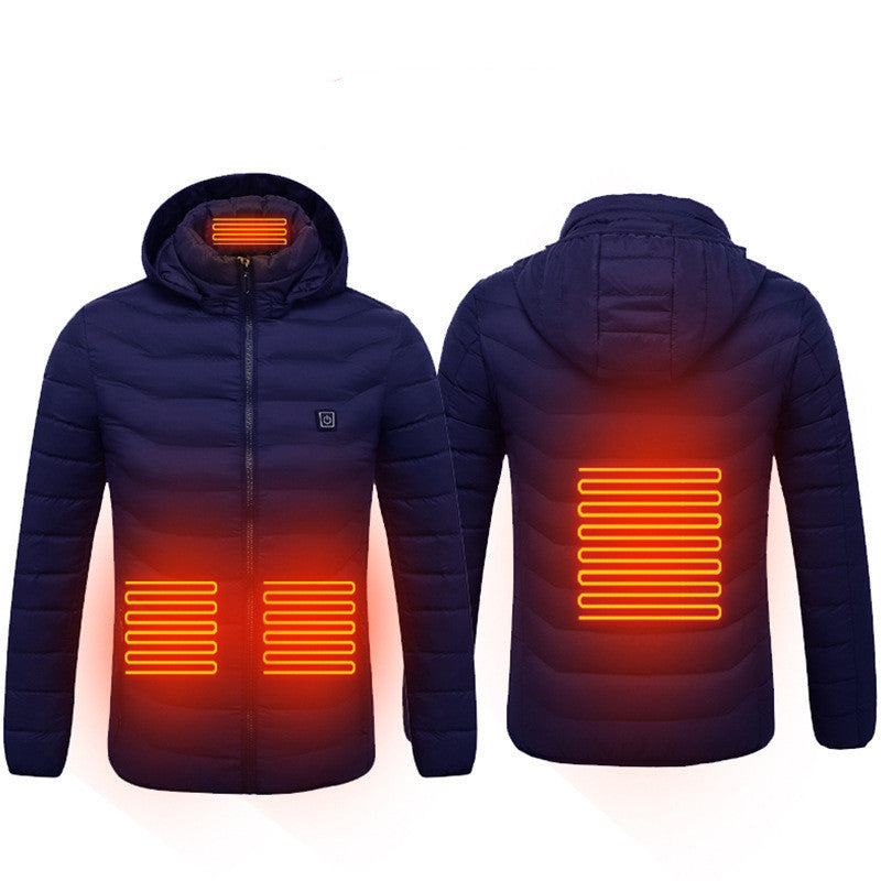 Nouveau Chauffée Veste Manteau USB Électrique Veste Coton Manteau Chauffage Thermique Vêtements Chauffage Gilet Hommes de Vêtements D'hiver