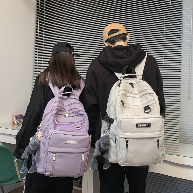 Nylon Sac À Dos Pour Les Étudiants École Sac Haute Capacité Fermetures À Glissière Étanches Sac À Dos