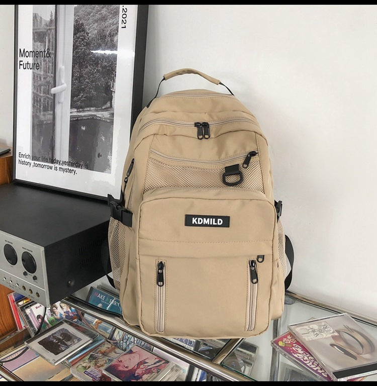 Nylon Sac À Dos Pour Les Étudiants École Sac Haute Capacité Fermetures À Glissière Étanches Sac À Dos