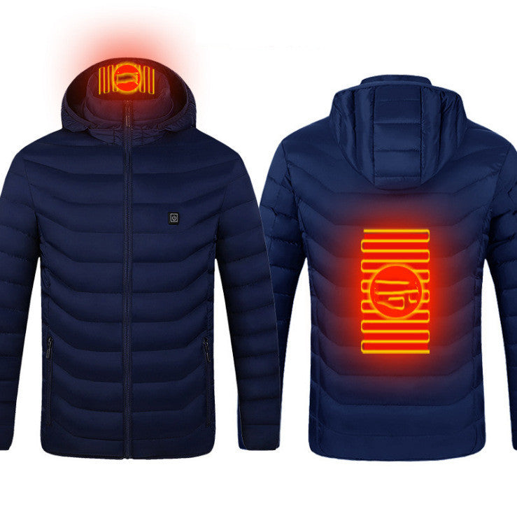 Nouveau Chauffée Veste Manteau USB Électrique Veste Coton Manteau Chauffage Thermique Vêtements Chauffage Gilet Hommes de Vêtements D'hiver