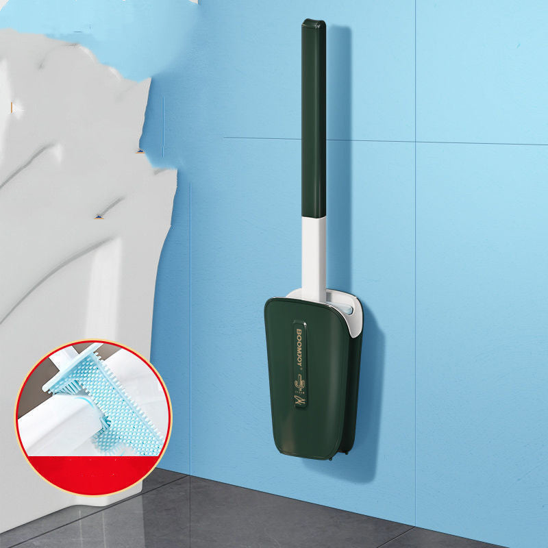 Toilet Brush Household No Dead Corner Bathroom With Bucket Wall Mounted