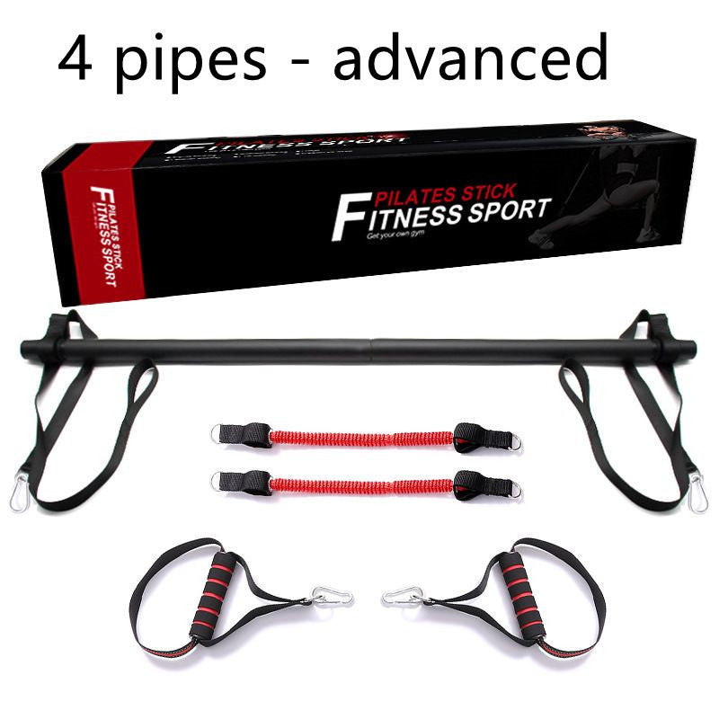 Kit de barre de Pilates avec bandes de résistance équipement d'entraînement portable pour la gym à domicile Barre d'exercice et bandes de fusion étirée parfaite