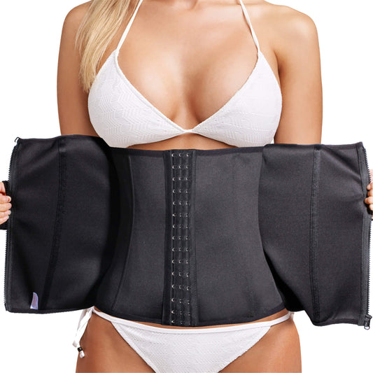 Chumian Body adelgazante para mujer con corsé y cintura para adelgazar el abdomen plano (negro, M)