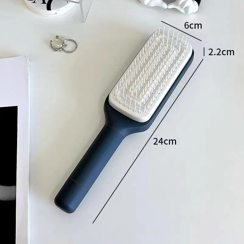 Auto-nettoyage brosse à cheveux rétractable anti-statique cuir chevelu massage promouvoir les peignes à coussin d'air pour les femmes soins capillaires