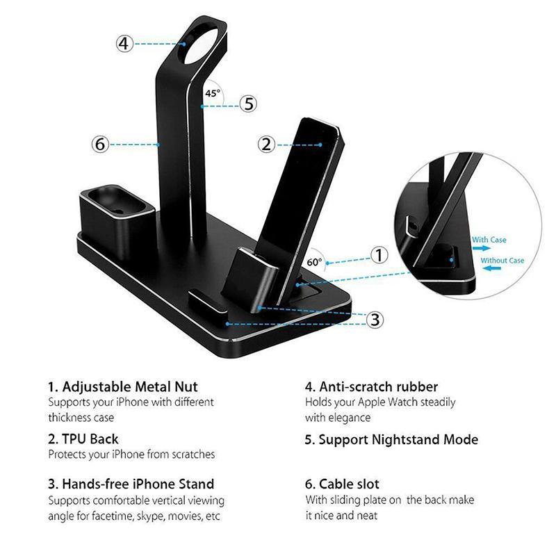 4 DANS 1 AIRPODS DE DOCK de CHARGE