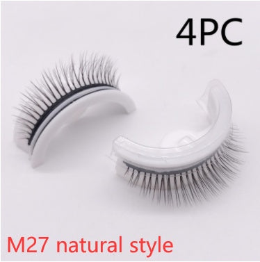 Réutilisable 3D Vison Cils Naturels Faux Cils Auto-adhésif Faux Colle-livraison Cils Maquillage Extension de Cils Cils De Soie