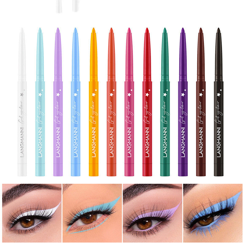 12-couleur Eyeliner Set Détient Maquillage Sans Bavure