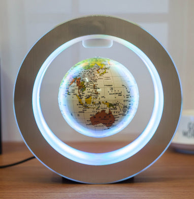 Ronde LED Carte Du Monde Globe Flottant Magnétique Lévitation Lumière Anti Gravité Magie