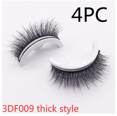 Réutilisable 3D Vison Cils Naturels Faux Cils Auto-adhésif Faux Colle-livraison Cils Maquillage Extension de Cils Cils De Soie