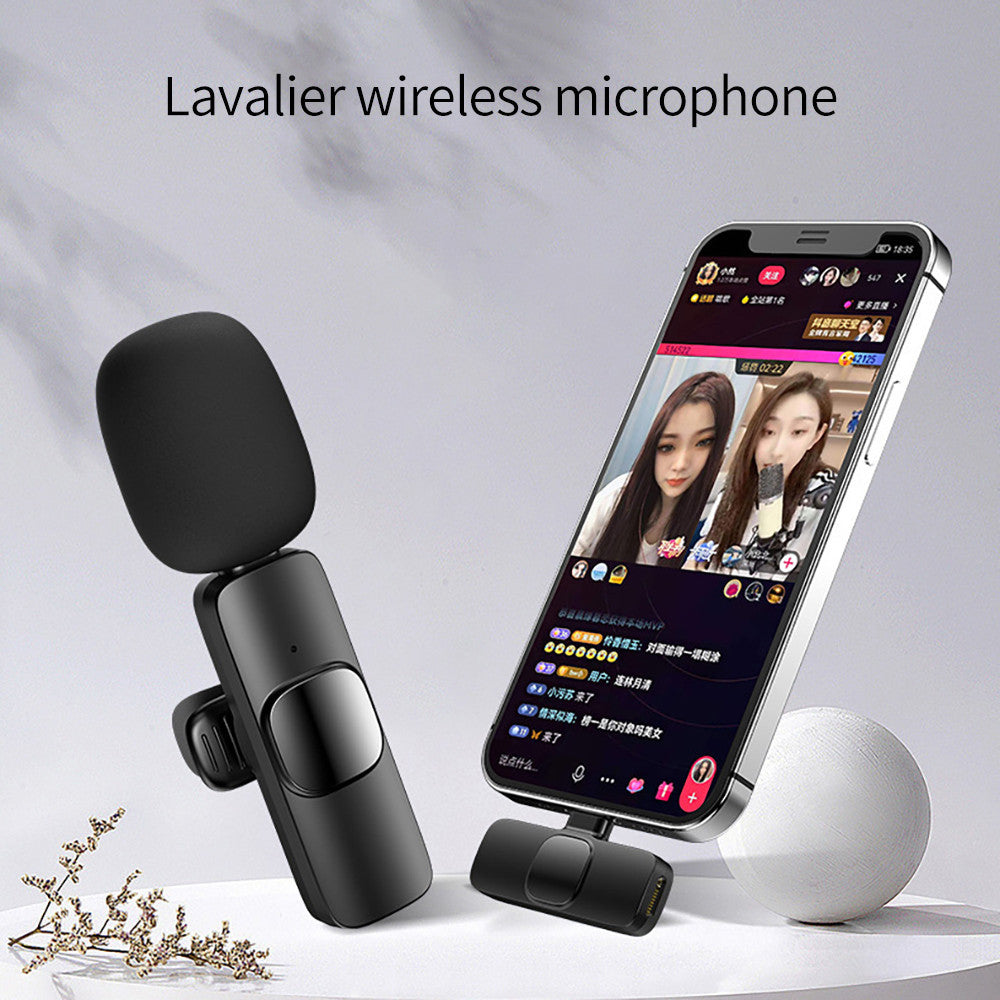 Micrófono Lavalier inalámbrico grabación de Audio y vídeo Mini micrófono portátil para IPhone Android batería de larga duración juego de transmisión en vivo