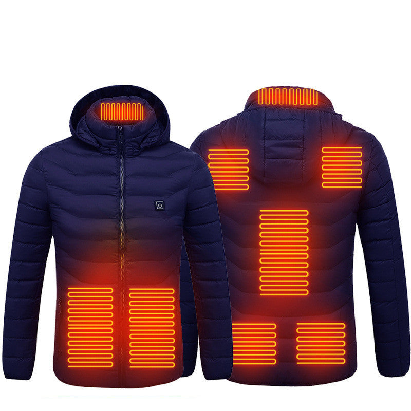 Nouveau Chauffée Veste Manteau USB Électrique Veste Coton Manteau Chauffage Thermique Vêtements Chauffage Gilet Hommes de Vêtements D'hiver