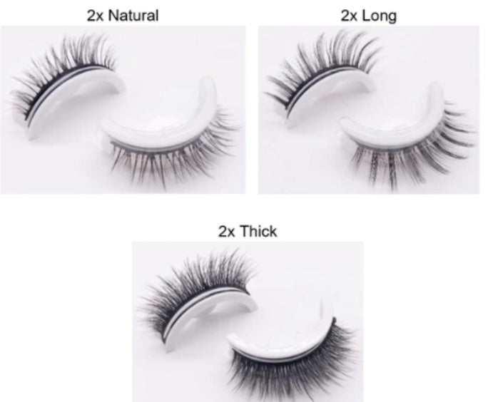 Réutilisable 3D Vison Cils Naturels Faux Cils Auto-adhésif Faux Colle-livraison Cils Maquillage Extension de Cils Cils De Soie