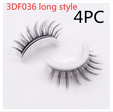 Réutilisable 3D Vison Cils Naturels Faux Cils Auto-adhésif Faux Colle-livraison Cils Maquillage Extension de Cils Cils De Soie