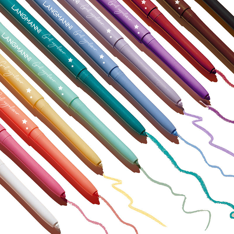 12-couleur Eyeliner Set Détient Maquillage Sans Bavure