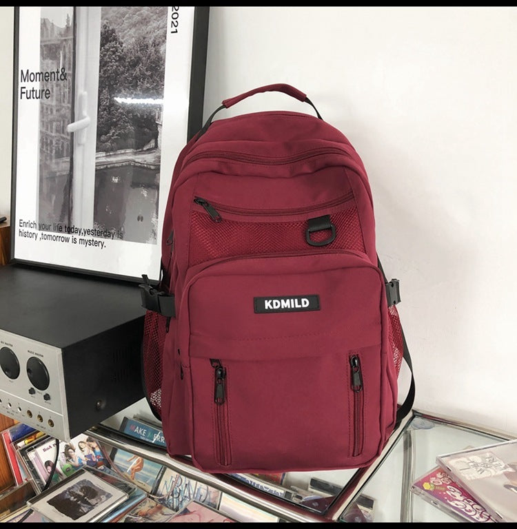 Nylon Sac À Dos Pour Les Étudiants École Sac Haute Capacité Fermetures À Glissière Étanches Sac À Dos