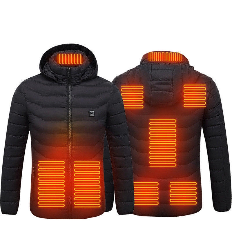 Nouveau Chauffée Veste Manteau USB Électrique Veste Coton Manteau Chauffage Thermique Vêtements Chauffage Gilet Hommes de Vêtements D'hiver