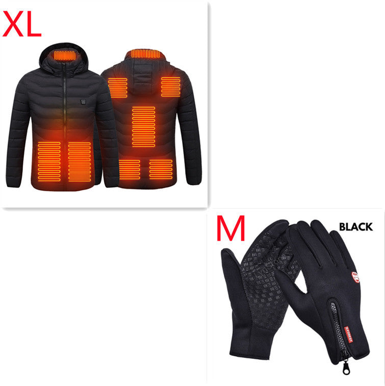 Nouveau Chauffée Veste Manteau USB Électrique Veste Coton Manteau Chauffage Thermique Vêtements Chauffage Gilet Hommes de Vêtements D'hiver