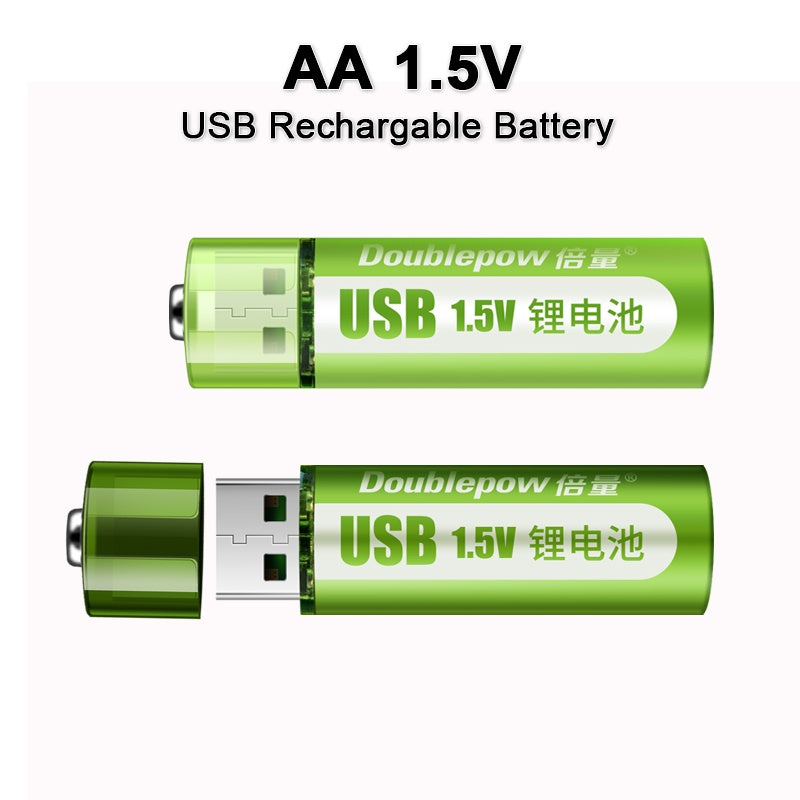 Batterie Rechargeable USB n°5, n°7 batterie au Lithium, grande capacité 1.5v tension constante AA