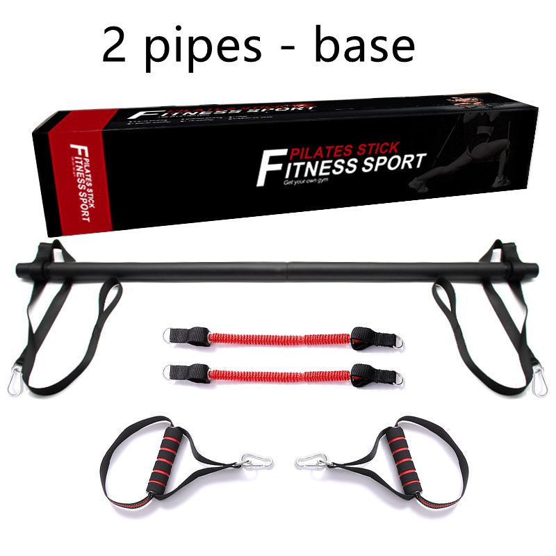 Kit de barre de Pilates avec bandes de résistance équipement d'entraînement portable pour la gym à domicile Barre d'exercice et bandes de fusion étirée parfaite